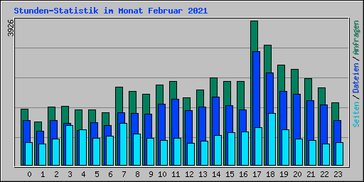 Stunden-Statistik im Monat Februar 2021