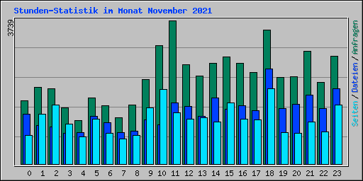 Stunden-Statistik im Monat November 2021